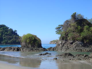 Pacific Ocean landscape at entrance to Manuel Antonio National Park, Costa Rica